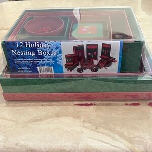 Holiday Nesting Boxes Set of 12